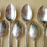 12-spoon box silver metal mocha model "Coffee beans"