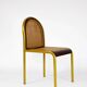 Ensemble de 6 chaises de salle à manger vintage en rotin et palissandre - Italie années 1970