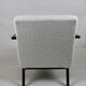 Vintage white Boucle Club Armchairs, 1970s