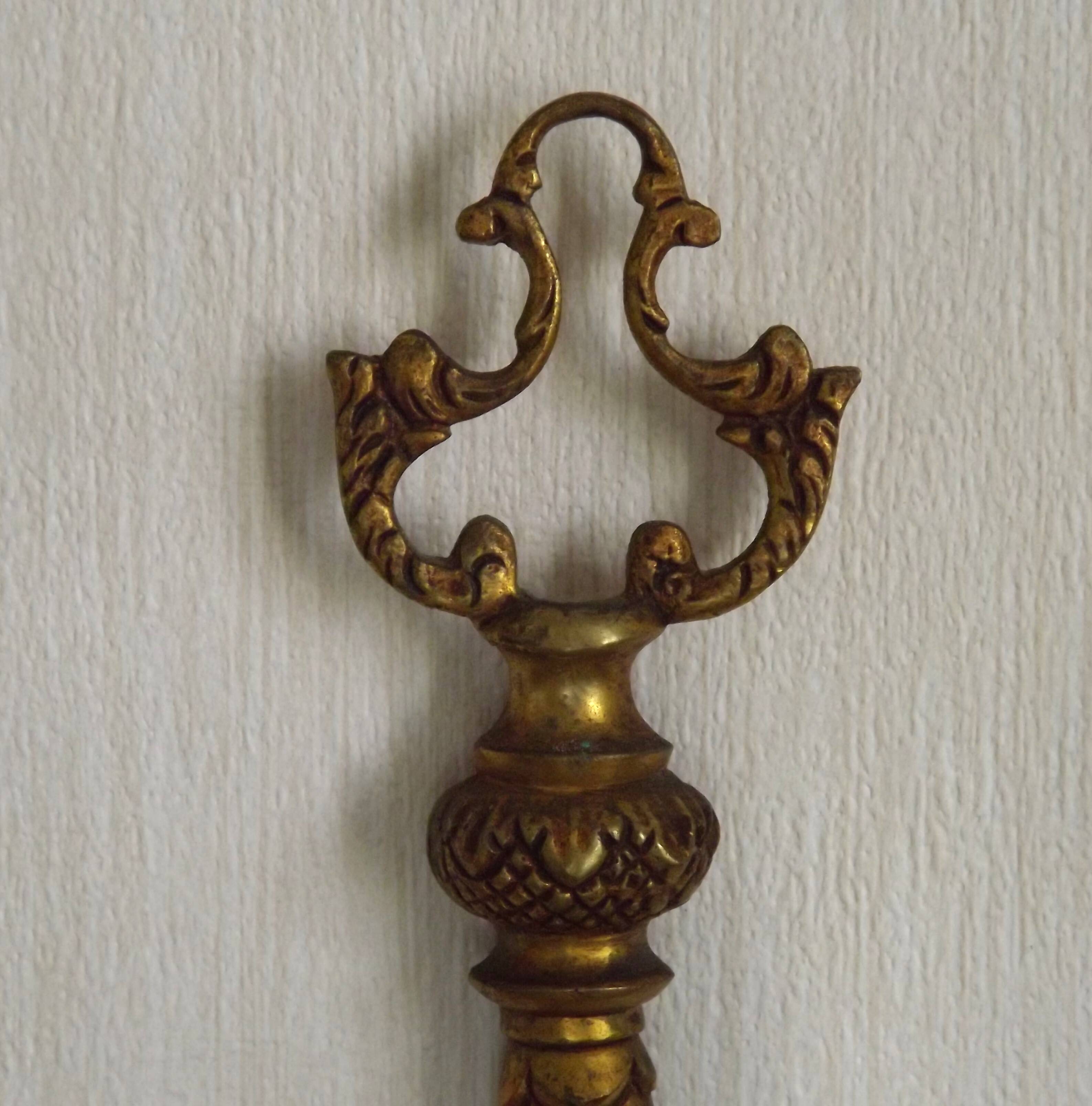 Large Vintage French Bronze Baroque Style Bronze Double Wall Light 5413