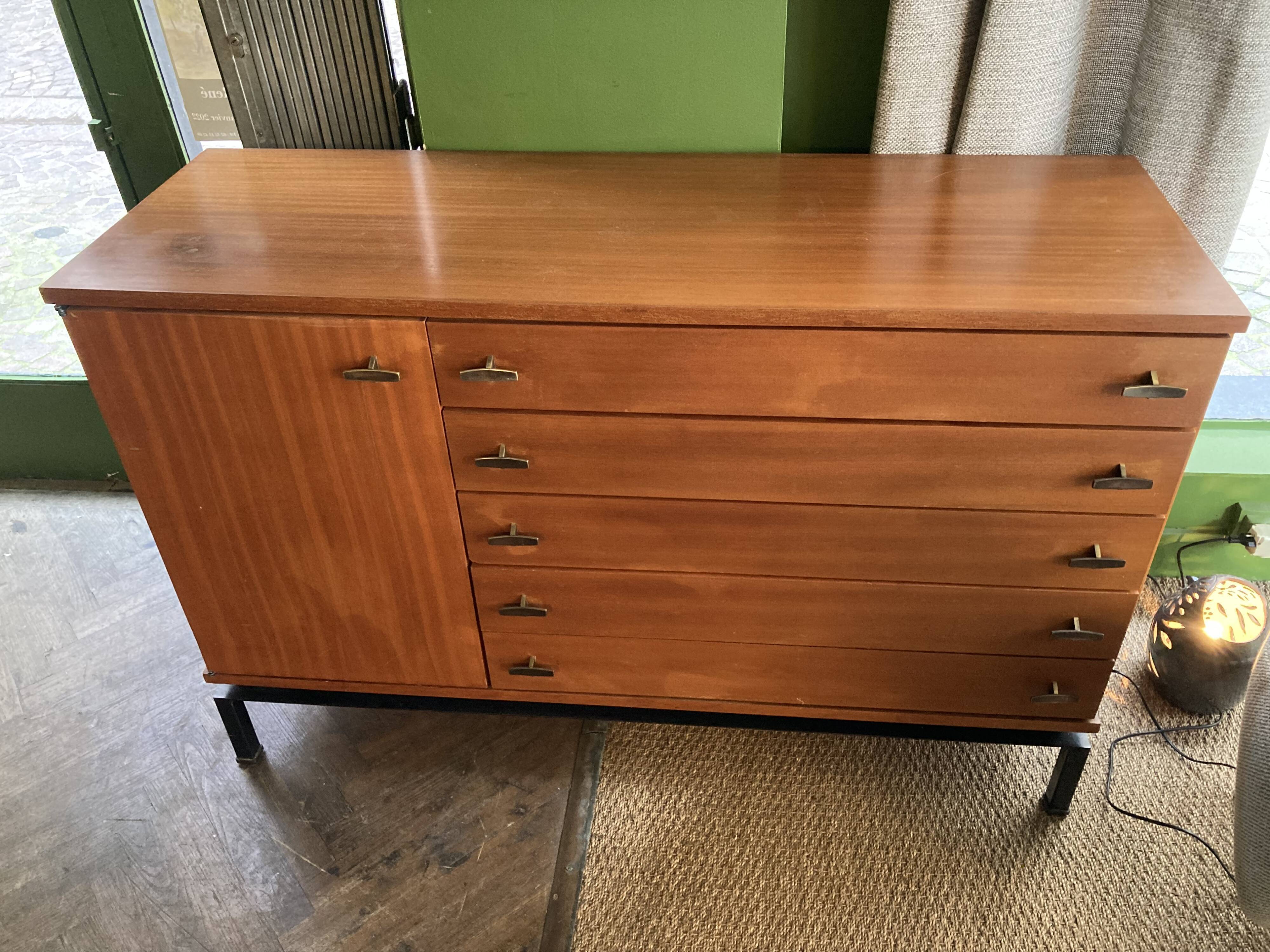 Large chest of drawers of marcel gascoin edition alveole 1950
