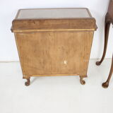 1920, antique makeup vanity with cabinet, Czechoslovakia