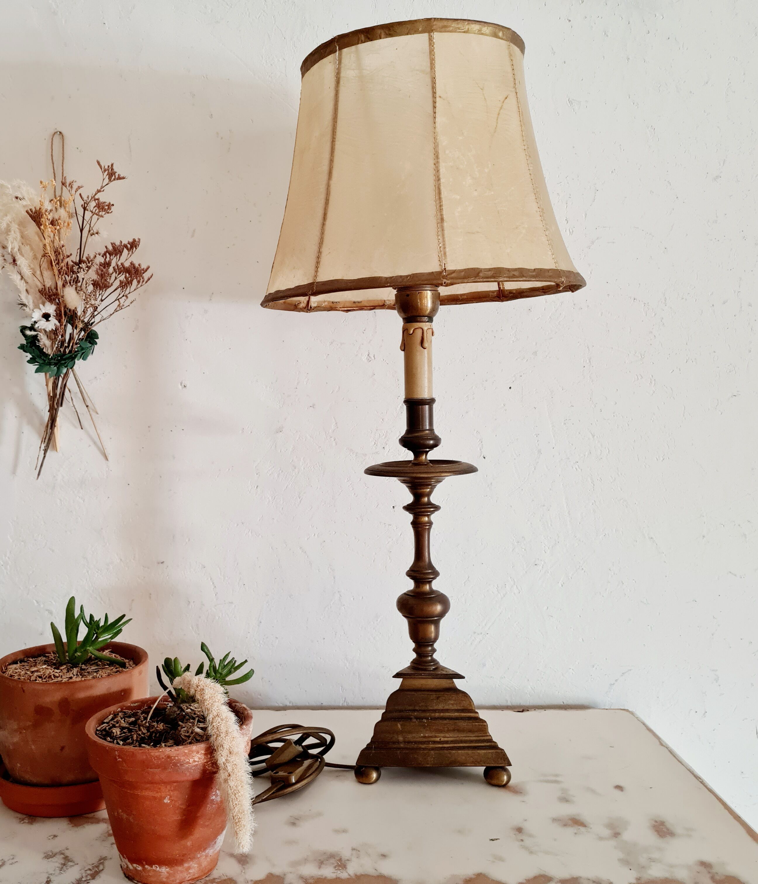 Antique brass lamp
