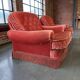 Set de 2 fauteuils vintage vieux rose avec franges
