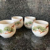Set of 4 stoneware boletes