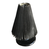 Black metal desk lamp with paper shade in Mid-Century style - 1950s, Czech Republic