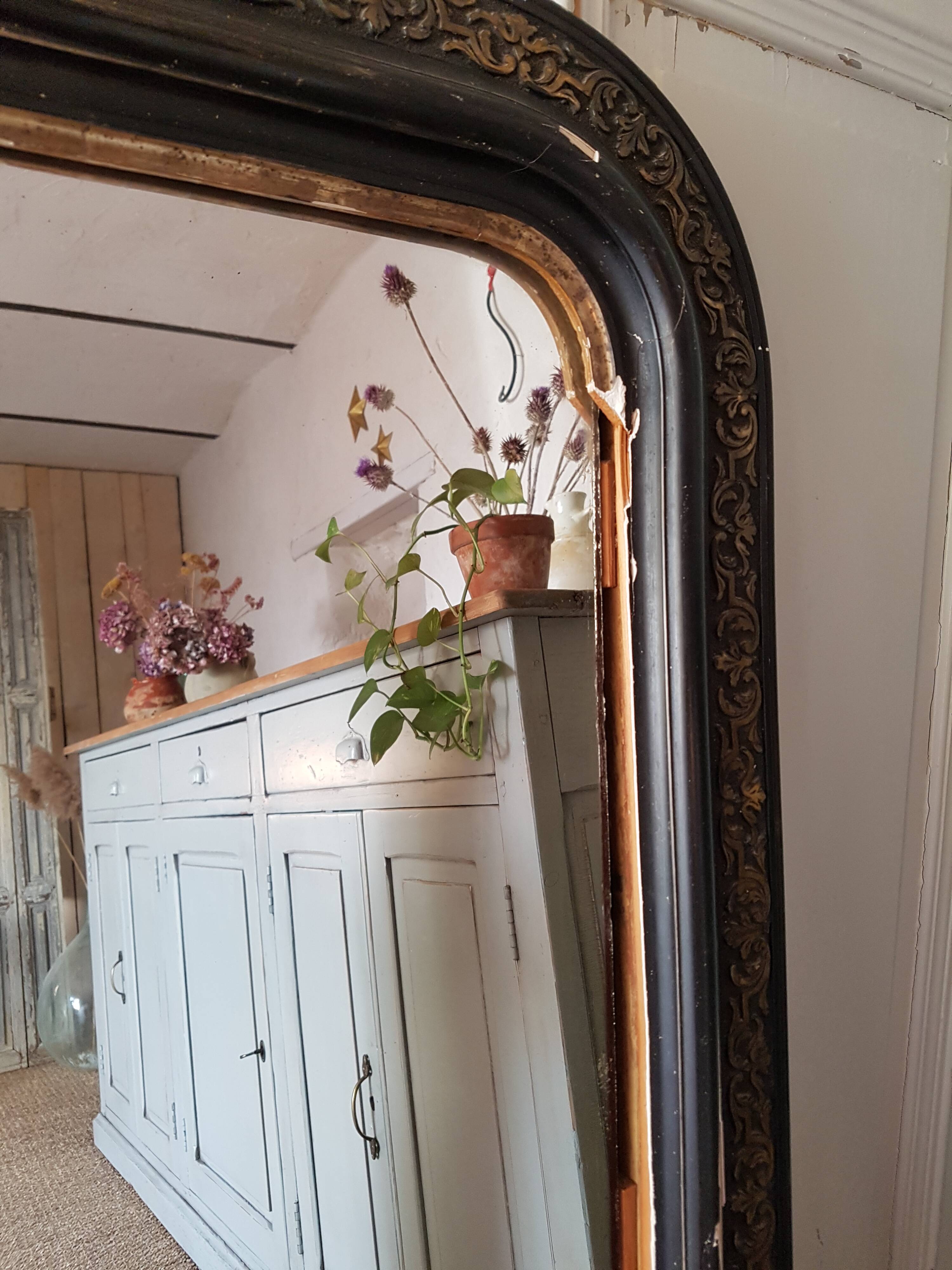 Black mirror Louis Philippe style, 104x79 cm