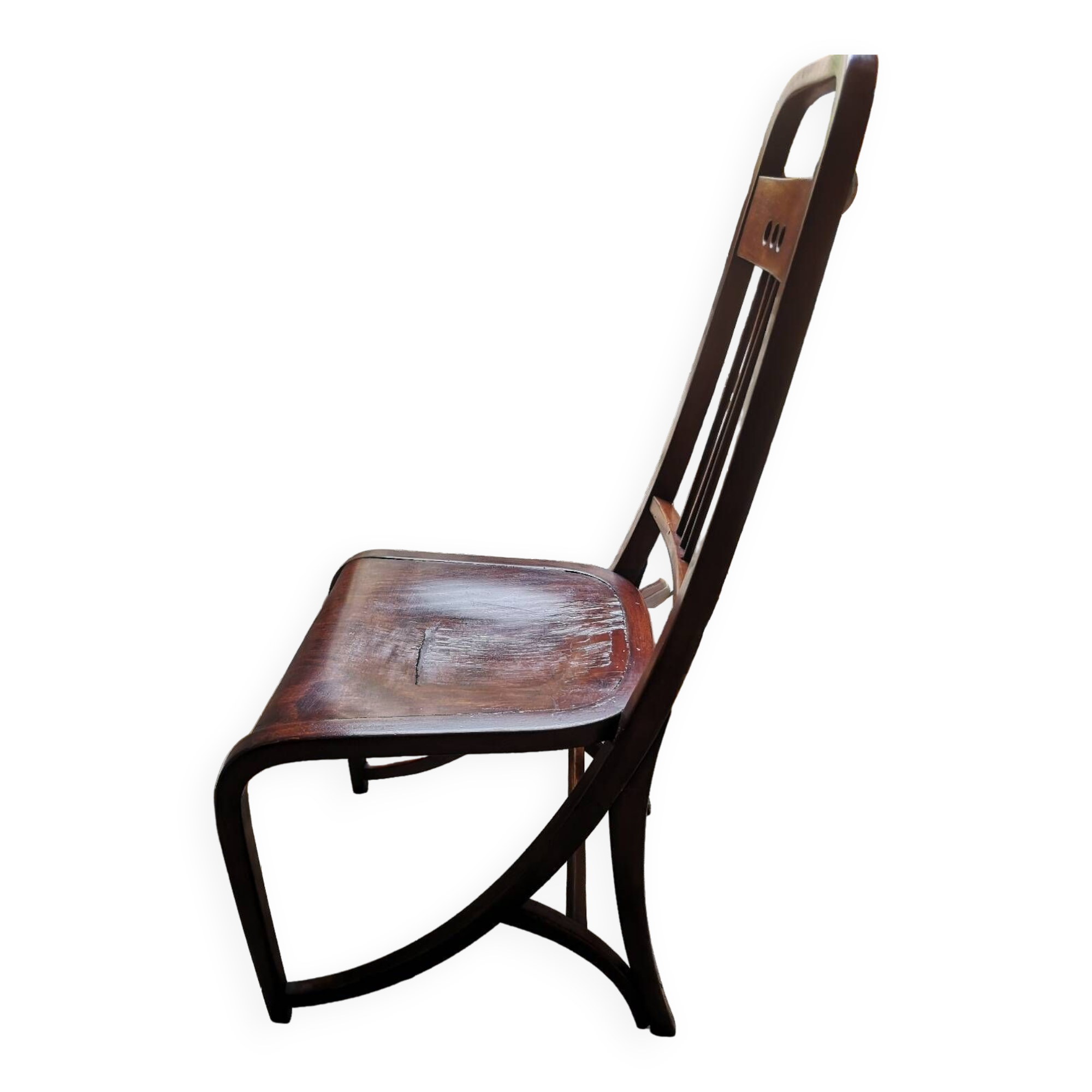 Chair by J Hoffman in curved wood from the 1900s
