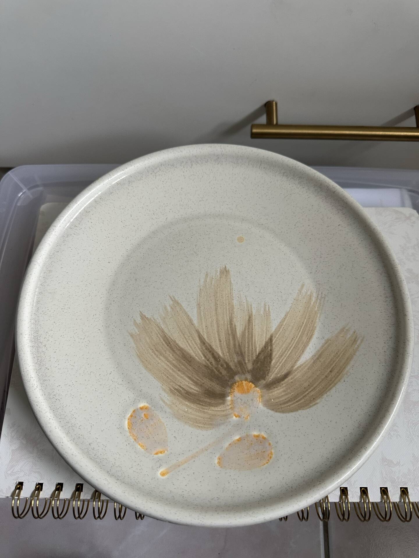Ensemble de 4 assiettes en céramique vintage par Sarreguemines années 1970 florales