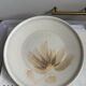 Ensemble de 4 assiettes en céramique vintage par Sarreguemines années 1970 florales
