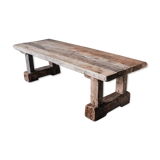 Primitive dining table, solid wood