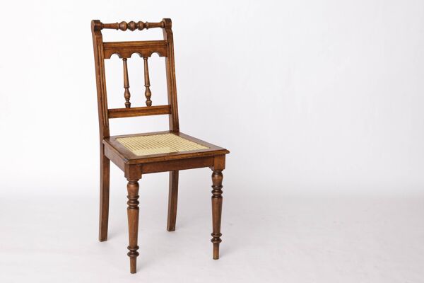 Chaise belge antique – Chaise de salle à manger en hêtre du début du XXe siècle