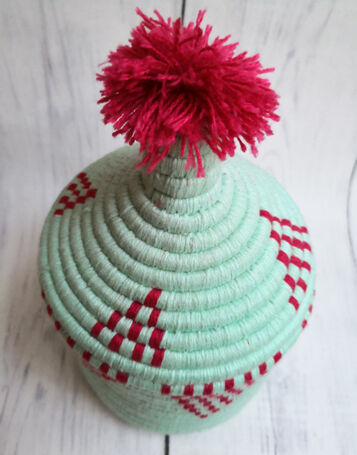 Mint woven basket