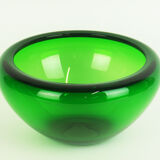Coupe en verre vert par Holmegaard