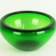 Green glass cut by Holmegaard