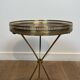 Tripod Side Table in Brass with Mahogany Top and Openwork Gallery. St. Trava
