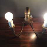 Pair d swans solid brass wall light