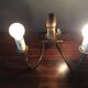 Pair d swans solid brass wall light