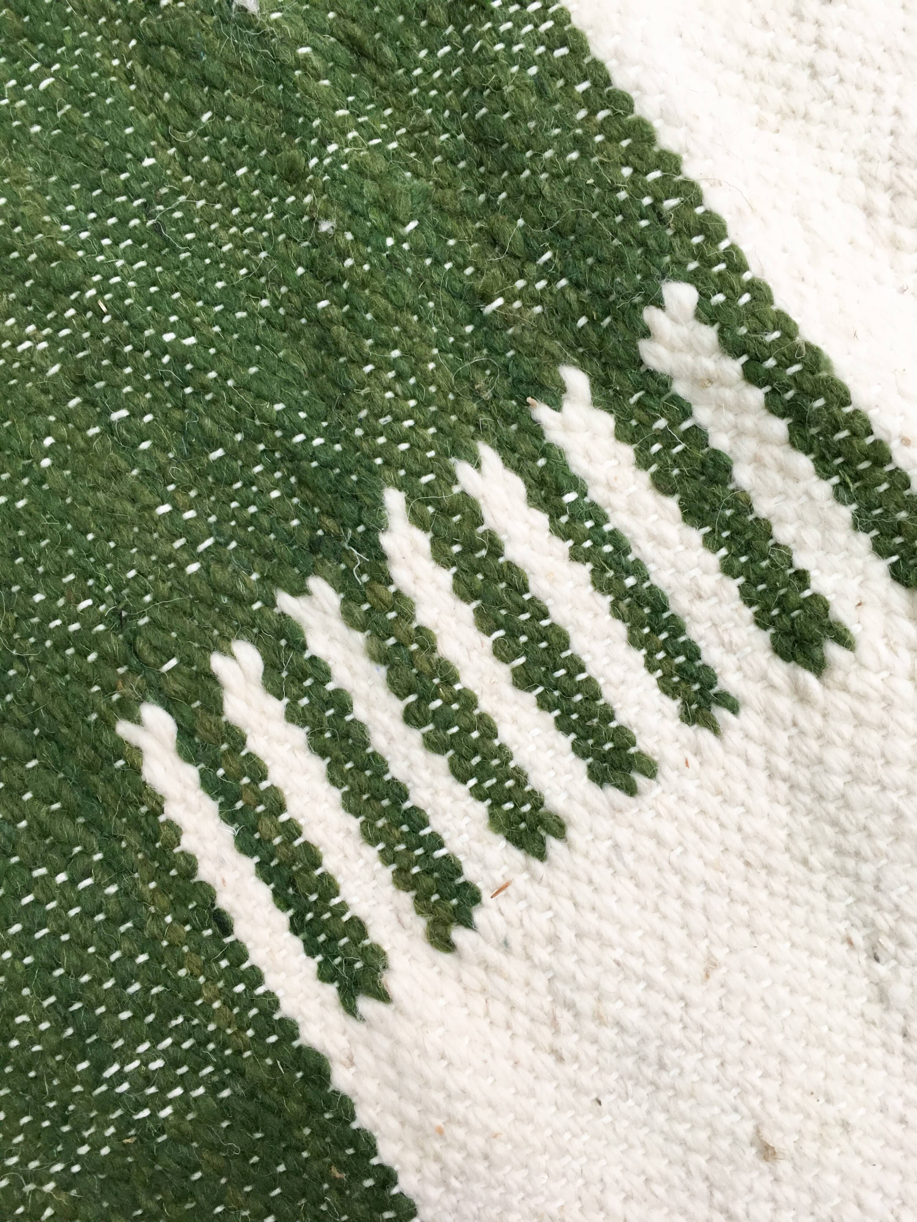 Moroccan Berber kilim ecru with colorful patterns 312x200cm