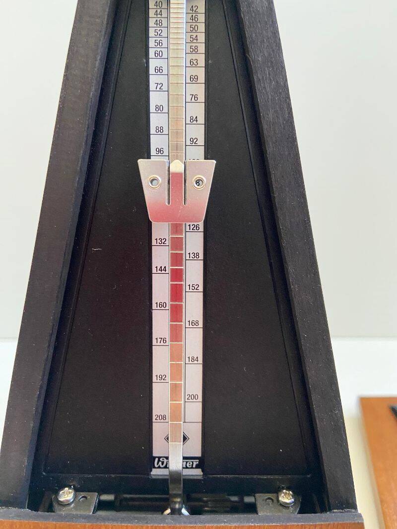 Metronome Music System Maelzel WITTNER 803M Made in W. Germany Walnut Wood