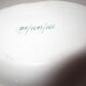 Numbered decorated porcelain quarter dish for hors d'oeuvre or other