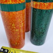 Set of three vintage Bakelite salt shakers, BEF British Made, 12.5 cm