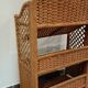 Folding rattan shelf