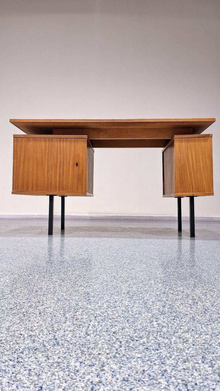 Vintage teak veneer desk from the 1960s