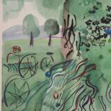 Raoul DUFY: View of the tree on the plains, Lithograph