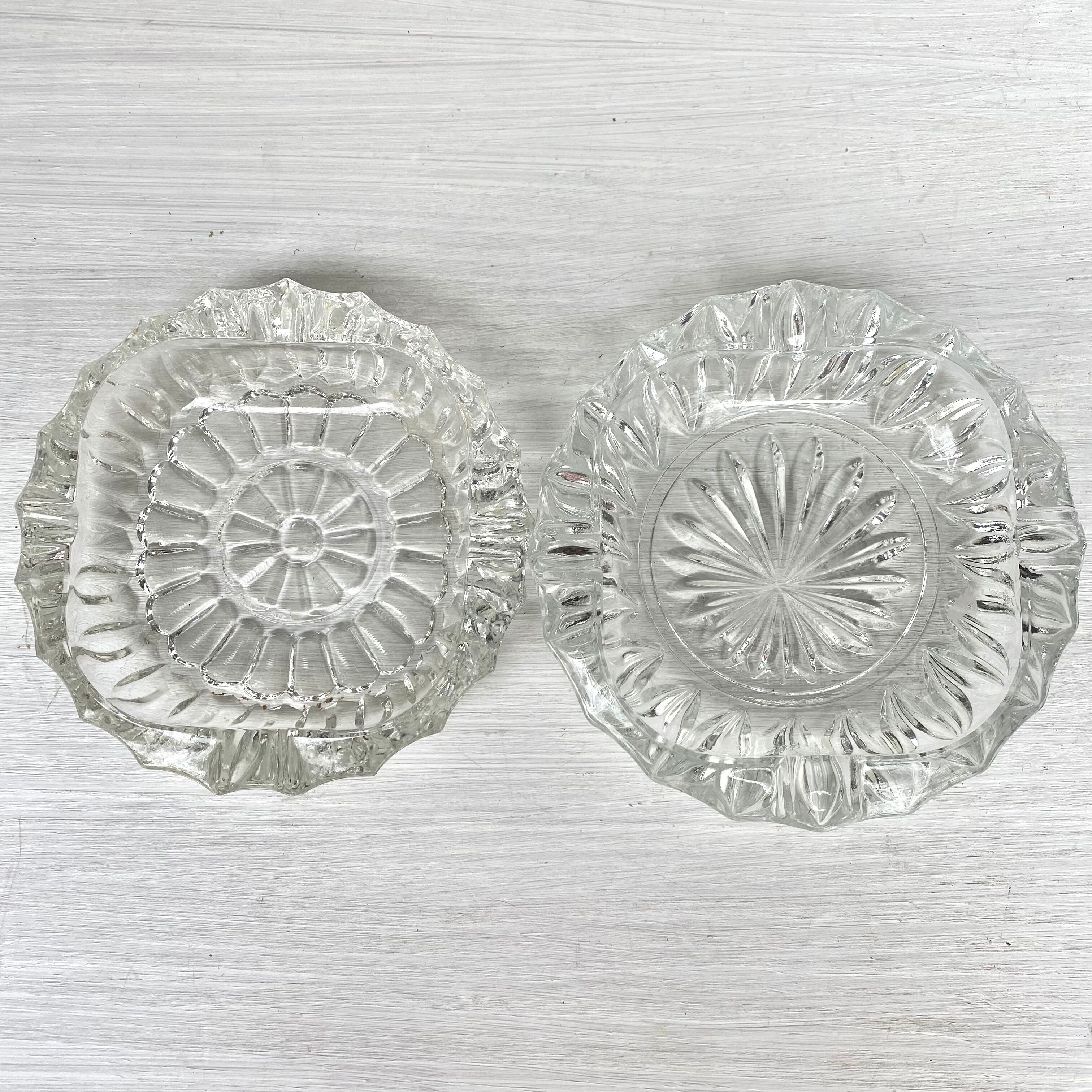 Vintage glass ashtrays