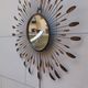 Sun mirror in line vautrin style with metal and coloured plastic beads