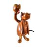 Character man hippopotamus carved design 50s - 60s