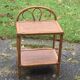Bedside table, vintage bamboo and rattan shelf