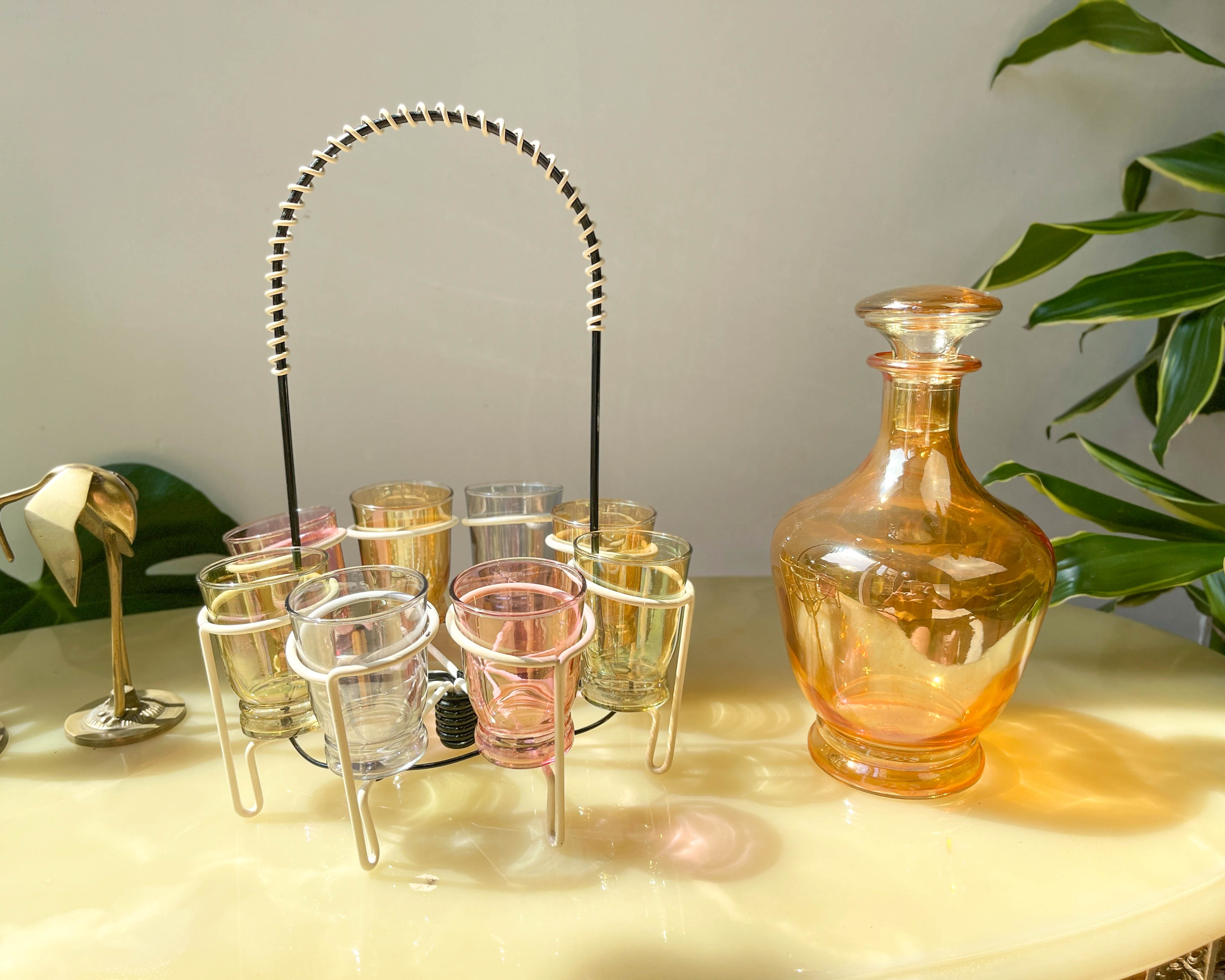 Aperitif service, cooked wine, port or liqueur Verrerie de Monaco