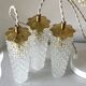 Waterfall pendant light 3 vintage tulips