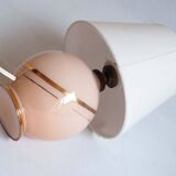 Small pink glass lamp