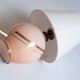 Petite lampe verre rose