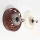 Pair of space age 'spring' wall lamps by elektrofém, hungary, 1970s