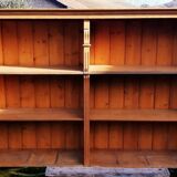Pine bookcase (251 x 49 x height 288 cm)