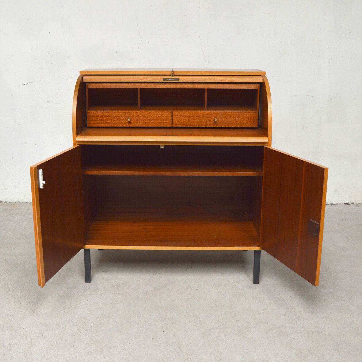 Secretary rounded in blond wood 1960