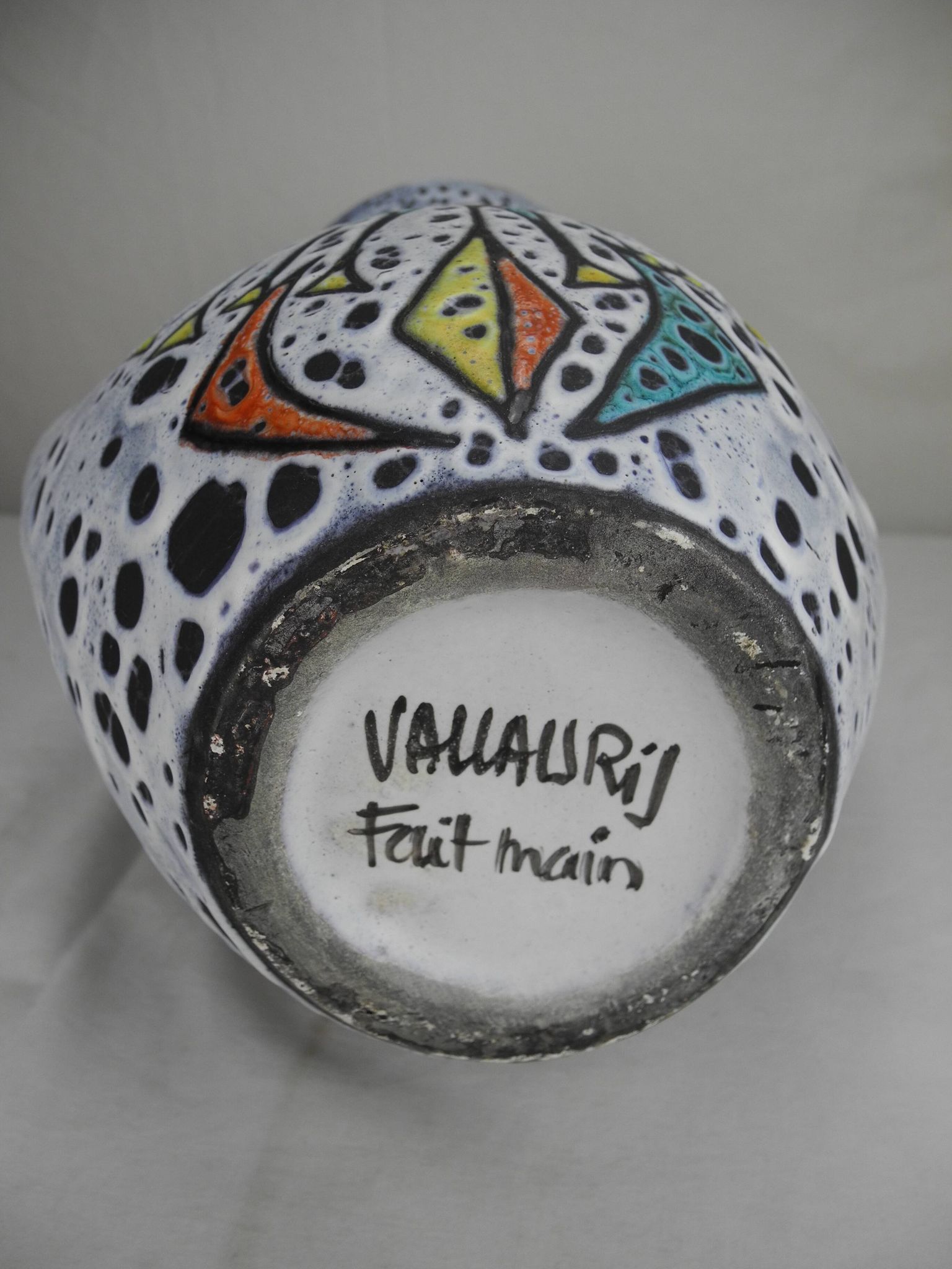 old Vallauris vase Pierre Fromentin vintage decor French vase 50s 60s