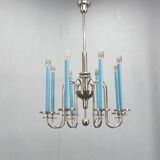 Art Deco Chandelier with Matching Sconces, Czechoslovakia 1930s