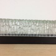 Square Holophane wall light in cut glass, 1960s.