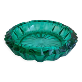 Cendrier en verre vert années 60-70