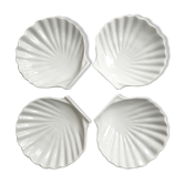 Lot de 4 coupelles coquillages en porcelaine