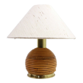 Lampe vintage en rotin
