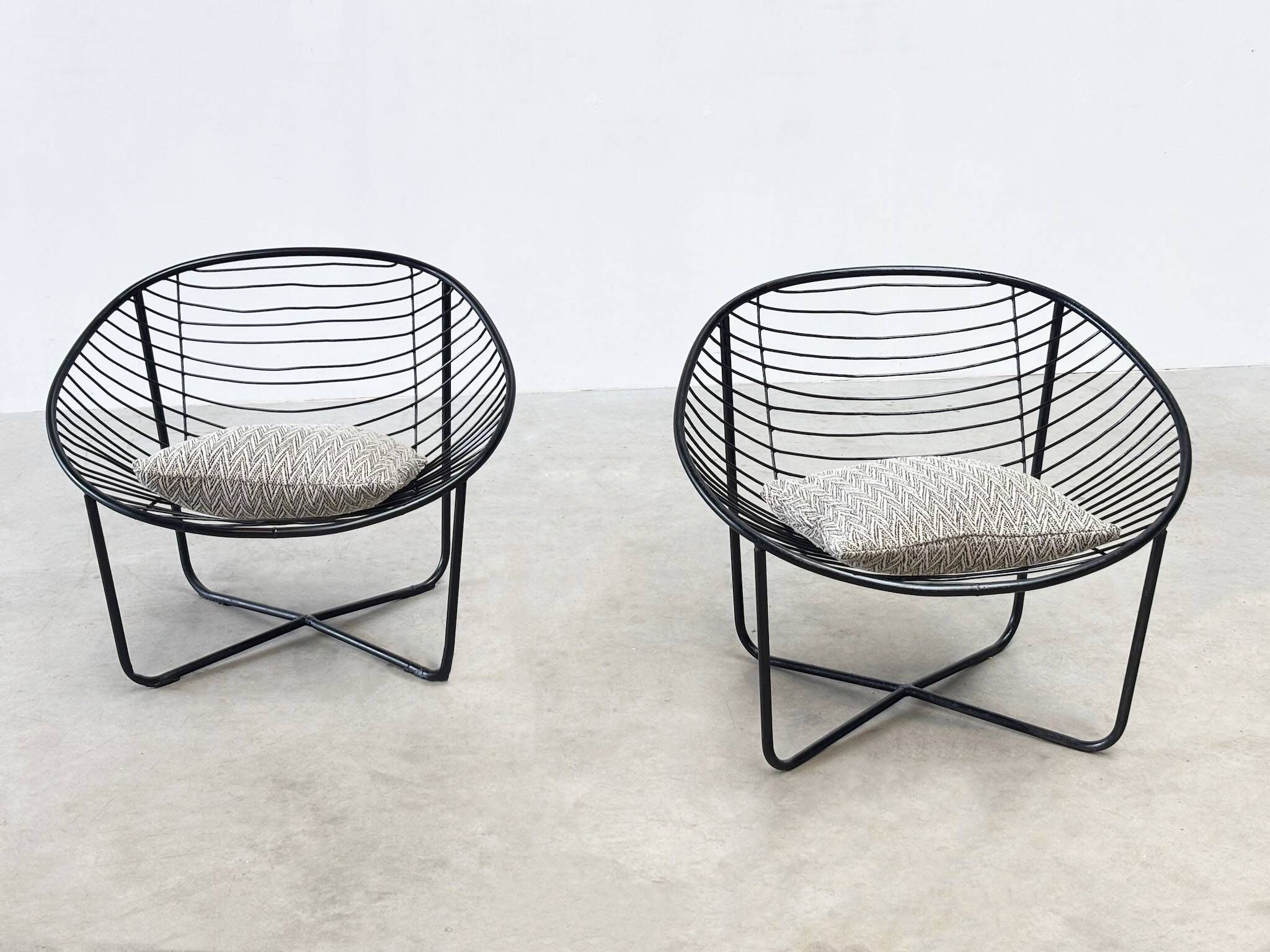 Set of two 1950's lounge chairs by Jean Louis Bonnant