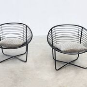 Set of two 1950's lounge chairs by Jean Louis Bonnant