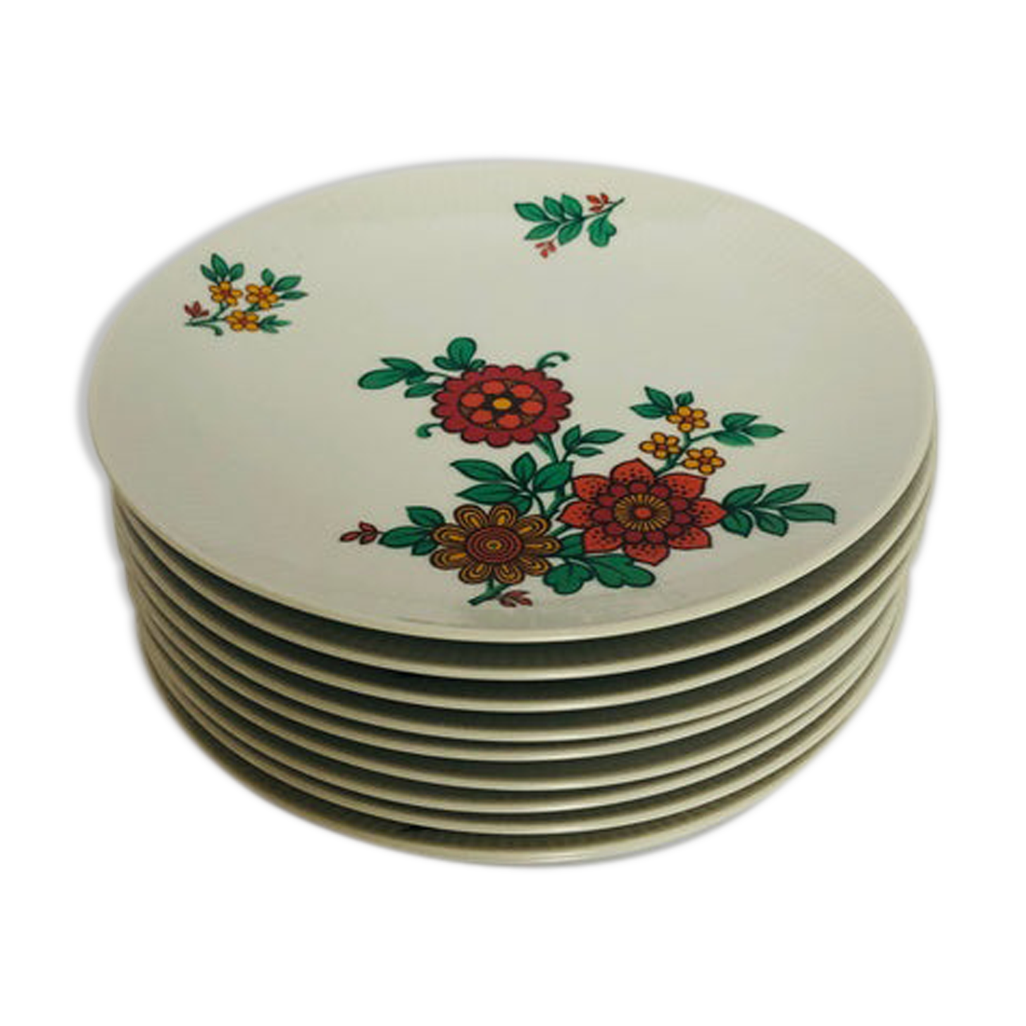 10 dessert plates and Bavaria dish