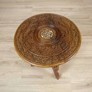 Small Early 20th Century Inlaid Side Table, 1950s